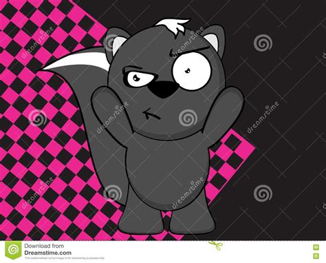 Sweet Skunk Married Cartoon Background Vector Illustration ...