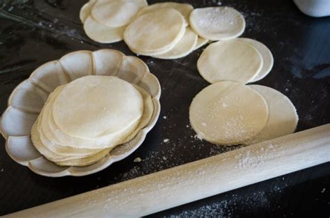 Recette japonaise La pâte à gyozas Feuilles à gyozas