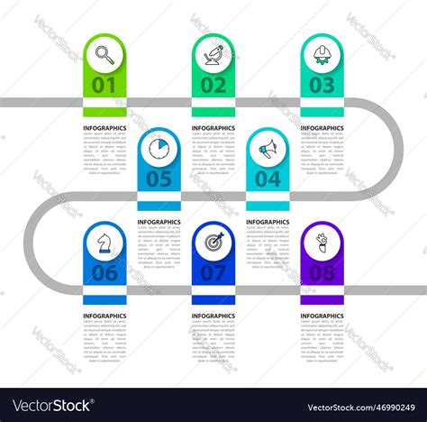 Infographic Design Template Timeline Concept Vector Image