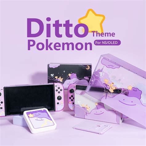 GeekShare Switch Case Capa Dura Pokemon Ditto JOY CON De Proteção Para