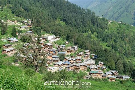 Beautiful View Of Traditional Village At Uttarkashi Uttarakhand Photos