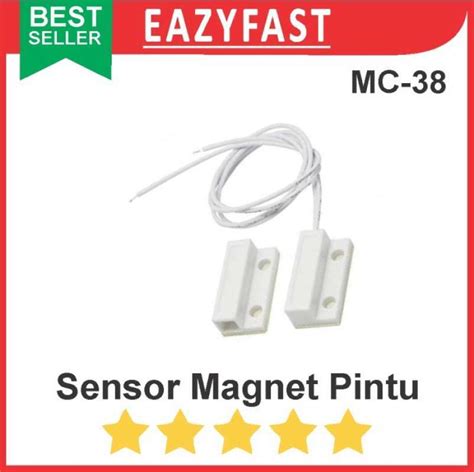 Jual Magnetic Magnet Switch MC38 MC 38 Door Sensor Buka Tutup Pintu