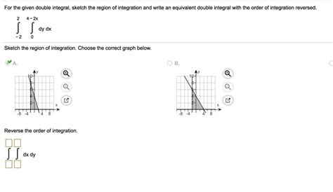 Solved For The Given Double Integral Sketch The Region Of Integration