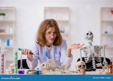 Young Female Zoologist Working At The Lab Stock Photo Image Of Doctor