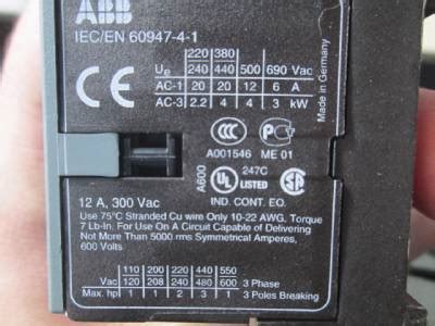 ABB Contactor VB6 30 10 W IEC EN 60947 4 1 EBay