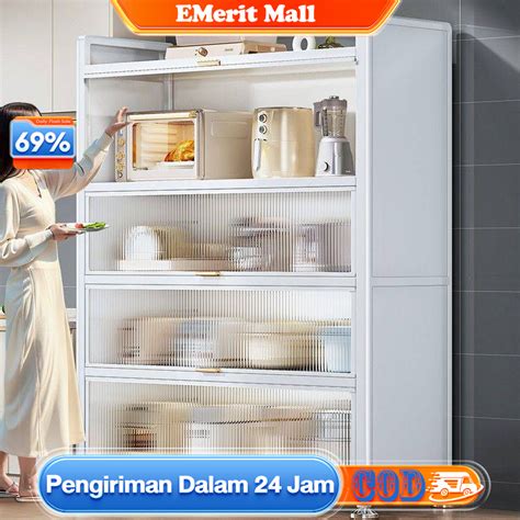 Jual Rak Lemari Dapur Rak Kabinet Dapur Lemari Piring Multi Layer Rak