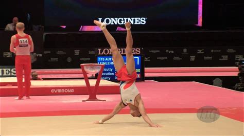 Shin Donghyen Kor 2015 Artistic Worlds Qualifications Floor Exercise Youtube