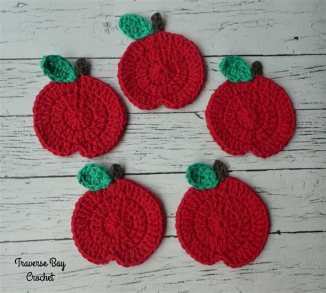 Crochet Apple Coasters