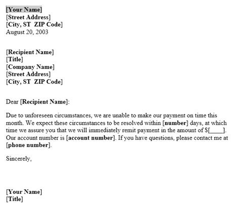 Notice About The Late Payment Letter Template Useful Letters Templates