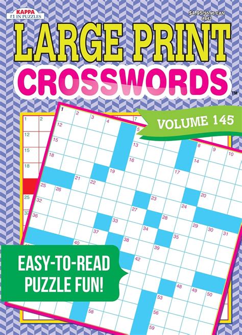 Large Print Crossword Puzzle Book: Kappa Books Publishers ...