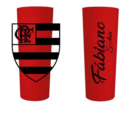 Copos Personalizado Time De Futebol Flamengo No Elo Ar