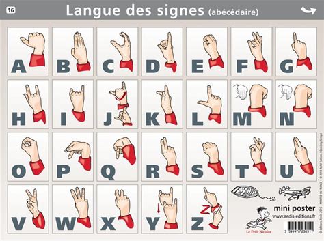 Mini Poster Le Petit Nicolas T Langue Des Signes Chiffres Et