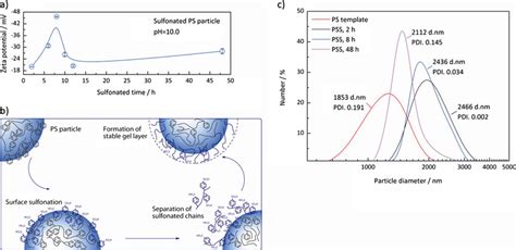 A Zeta Potential Change Of Pss Particles B Structure Evolution Of The