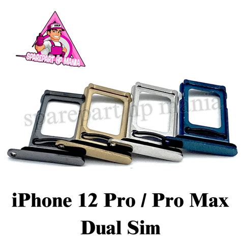 Jual SIM TRAY IPHONE 12PRO 12 PRO MAX DUAL SIM CARAD SIMLOCK SLOT