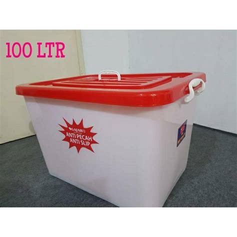 Jual Box Container Kotak Kontainer Plastik Serbaguna 100l 100 Liter