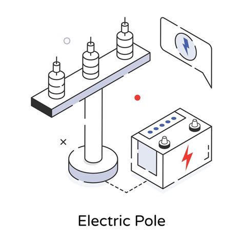 Trendy Electric Pole 19547944 Vector Art at Vecteezy