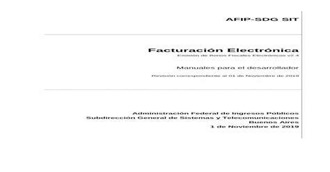 Facturación Electrónica Administración Federal de 1 2 Alcance