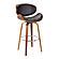 Solvang Swivel Brown Faux Leather Walnut Wood Counter Stool At