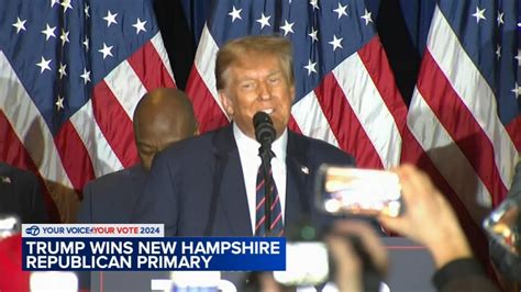 Trump Wins New Hampshire Republican Primary Abc News Projects Youtube