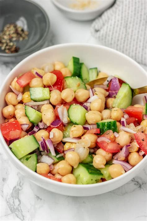 Ensalada De Garbanzos De Bote Una Receta Ultra R Pida Para Una Comida