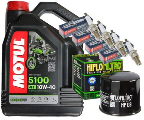 HF138 ZESTAW OLEJ 5100 10W40 4L MOTUL FILTR ŚWIECE GSF600 BANDIT 95 04