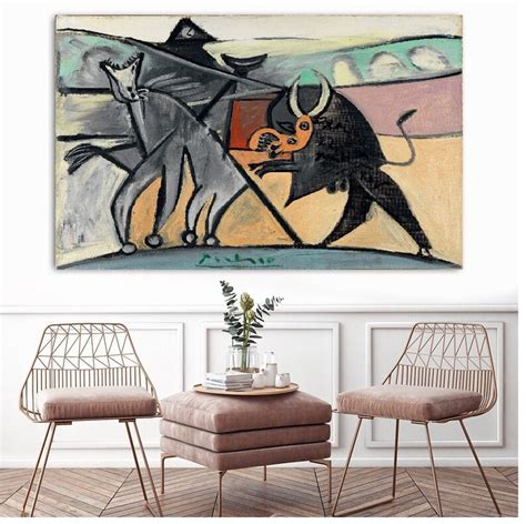 Pablo Picassopicasso Bullfight Modern Wall Art Room Decor Etsy