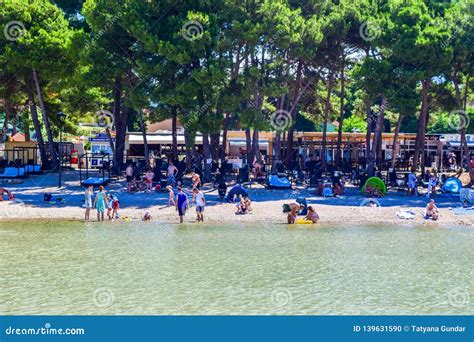 The Vodice beach, Croatia editorial image. Image of island - 139631590