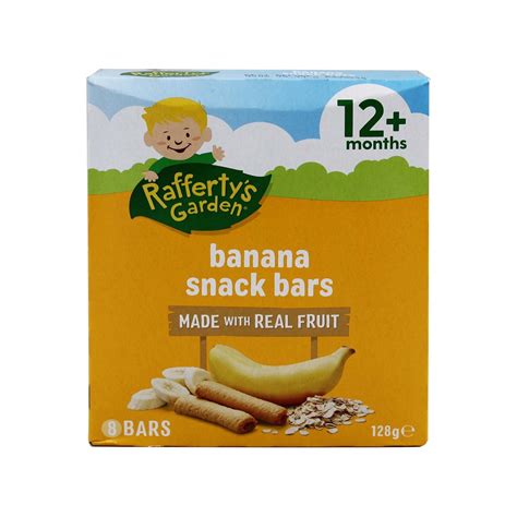 Raffertys Garden Banana Flavored Fruit Snack Bar 128g