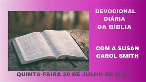 Devocional Diária para quinta faira 20 de julho de 2023 YouTube