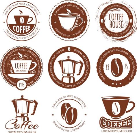 Coffee design elements Royalty Free Vector Image