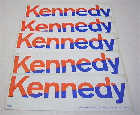 Robert F Kennedy Campaign Bumper Stickers From His Presidential