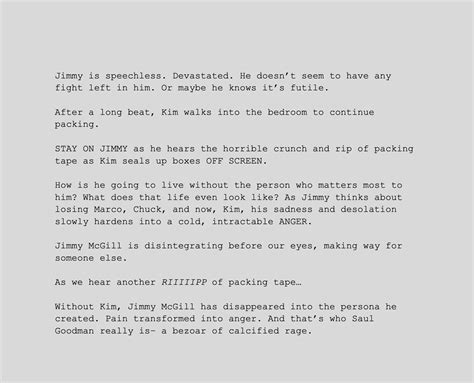 Script of Jimmy & Kim breakup scene in Fun and Games. (Just one page) : r/betterCallSaul