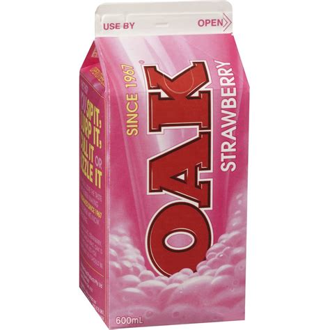 Oak Strawberry Flavoured Milk Ml Woolworths