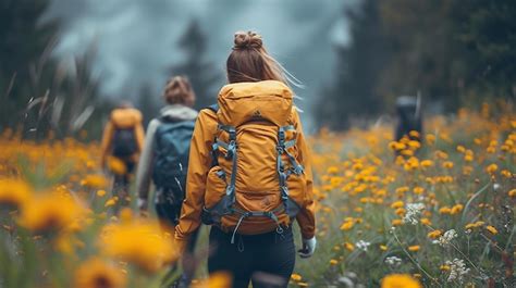 Premium Photo | People hiking in nature for physical activity AI ...