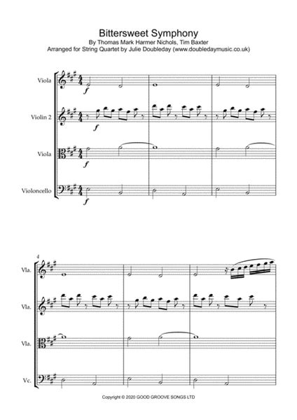 Bittersweet Symphony String Quartet Digital Sheet Music Sheet Music Plus