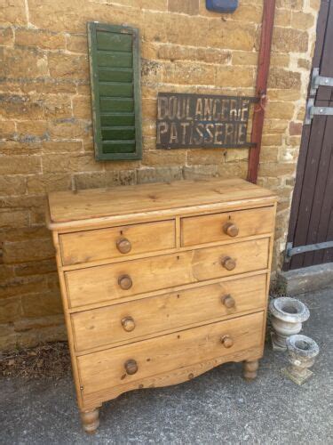 Antique Pine Victorian 2 Over 3 Chest Of Drawers C 1860 Belvoir