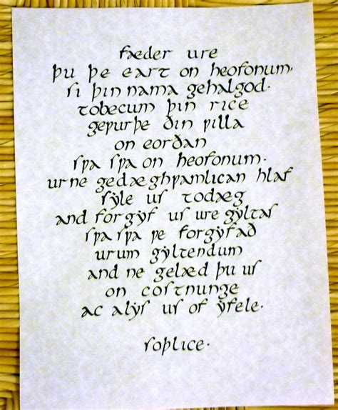 Lord S Prayer In Old English This Is An 11th Century Trans Flickr