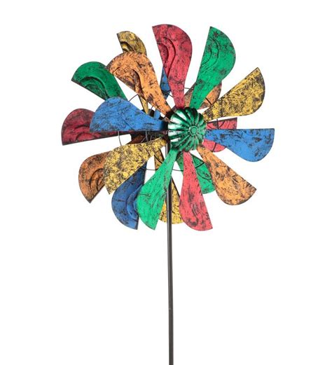 Colorful Windmill Metal Spinner In Wind Spinners Wind Spinners Wind