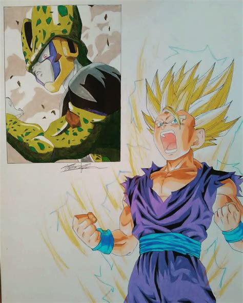 Gohan Ssj2 Pencil Drawing