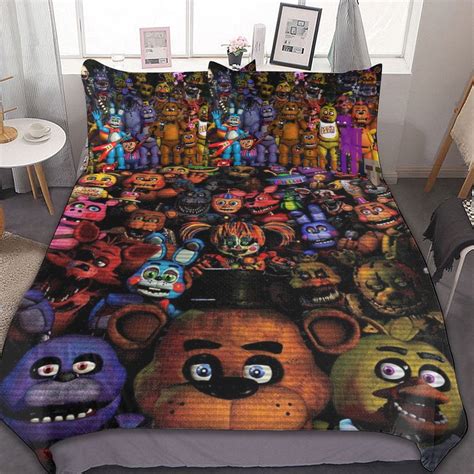 Five Nights At Freddys 3 Piece Bedding Set Warm And Comfortable Soft Duvet Cover Bed Set With 1