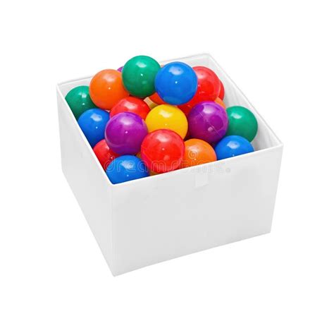 Many Colour Plastic Balls In Box Stock Photo Image Of Object Cubic