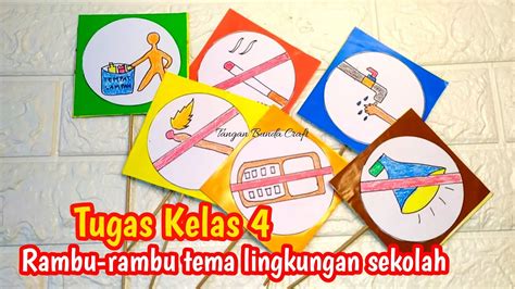 Cara Menggambar Rambu Rambu Di Lingkungan Sekolah Tugas Kelas 4