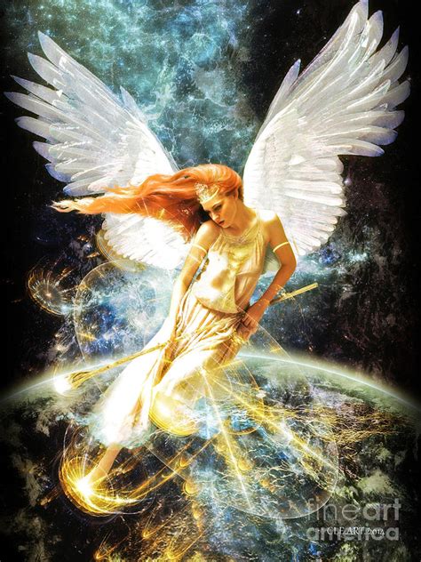 Guardian Angel Digital Art By Connie Ens