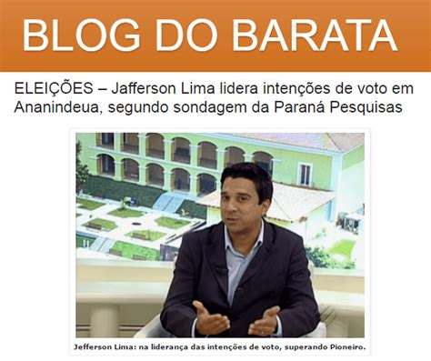 Blog Do Barata Divulga Pesquisa Sobre A Disputa Eleitoral Realizada No