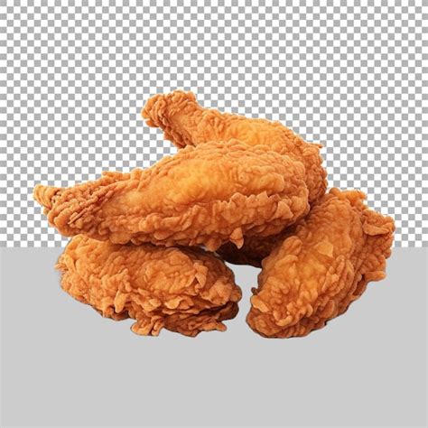 Frango Frito Em Fundo Transparente Ai Gerado Psd Premium