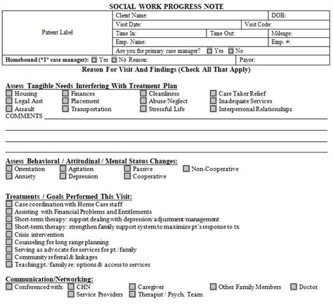 Sample Progress Notes For Social Workers At Webhunterblog Blog