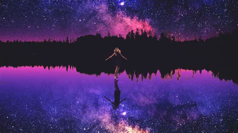 Purple Anime Night Sky Wallpapers - Wallpaper Cave