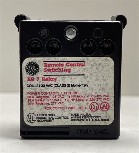 General Electric GE RR7 Remote Control Relay Switch 21 30Vac EBay