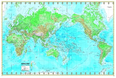 World Advanced Physical Mounted Wall Map