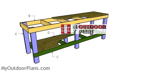 2x4 8 ft Workbench Plans | MyOutdoorPlans